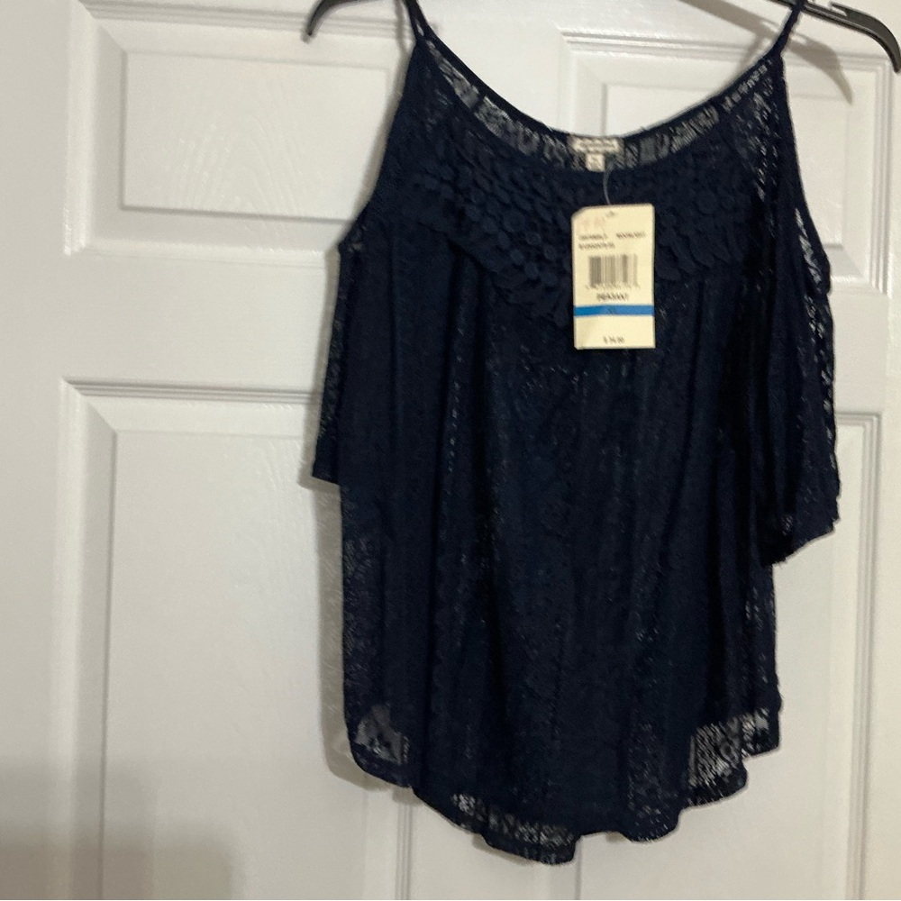 Jessica Howard Navy Lace Blouse